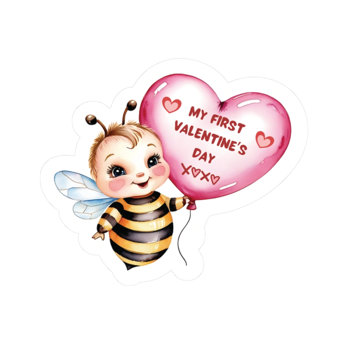 My First Valentines Day Sticker, Baby's First Valentine Sticker, Cute Baby Gift, Vinyl Kiss Cut Decal, Nursery Decor, Pregnancy Announcement