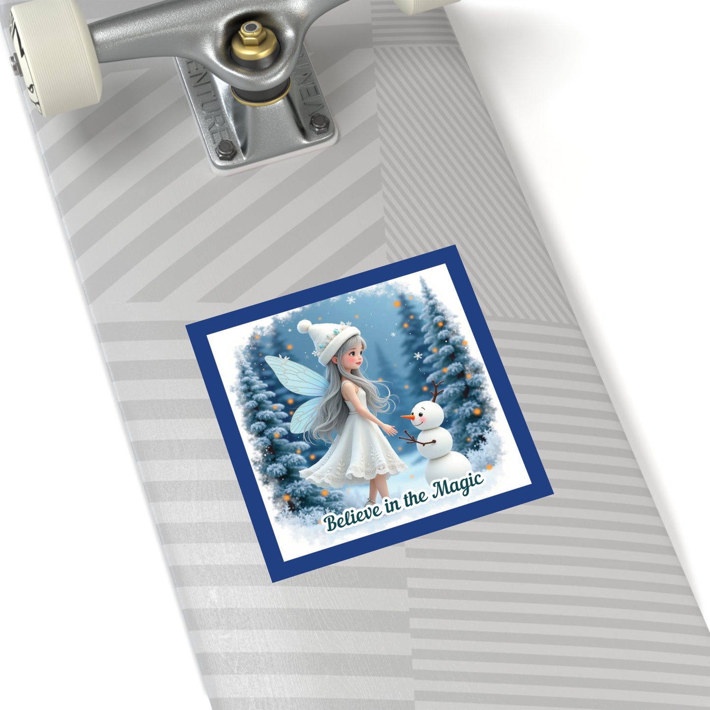 Believe In The Magic Sticker, Winter Fairy Sticker, Inspirational Christmas Sticker, Festive Vinyl Sticker, Holiday Quote Sticker, Planner Decal