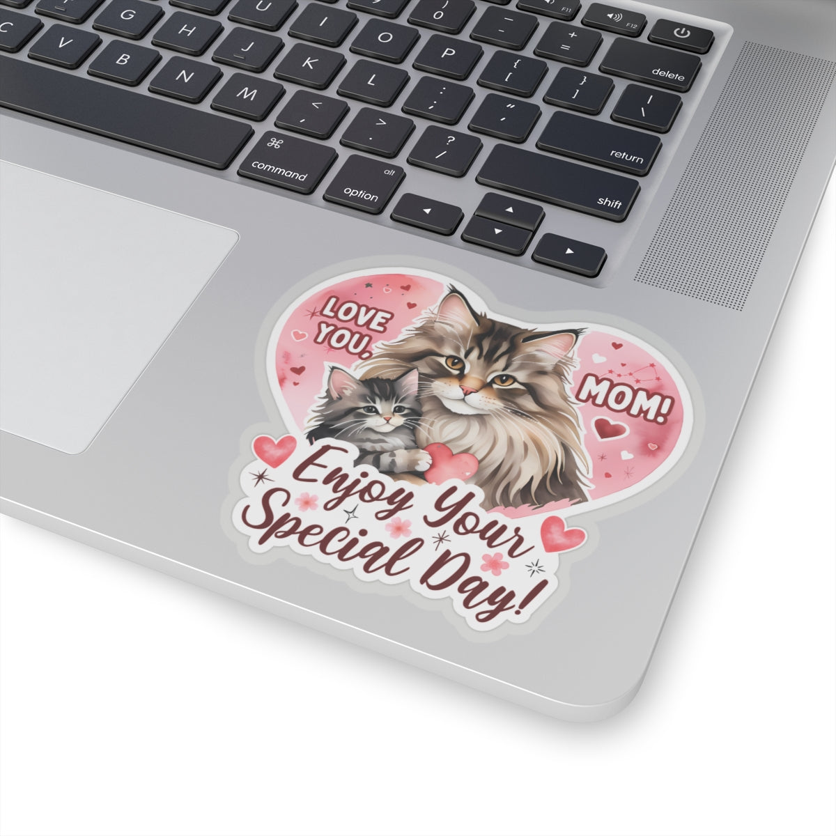 Happy Mother’s Day Sticker Cute Mama Cat Kitten Vinyl Decal Cat Mom Appreciation Gift Waterproof Planner Laptop Sticker Animal Lover Gift