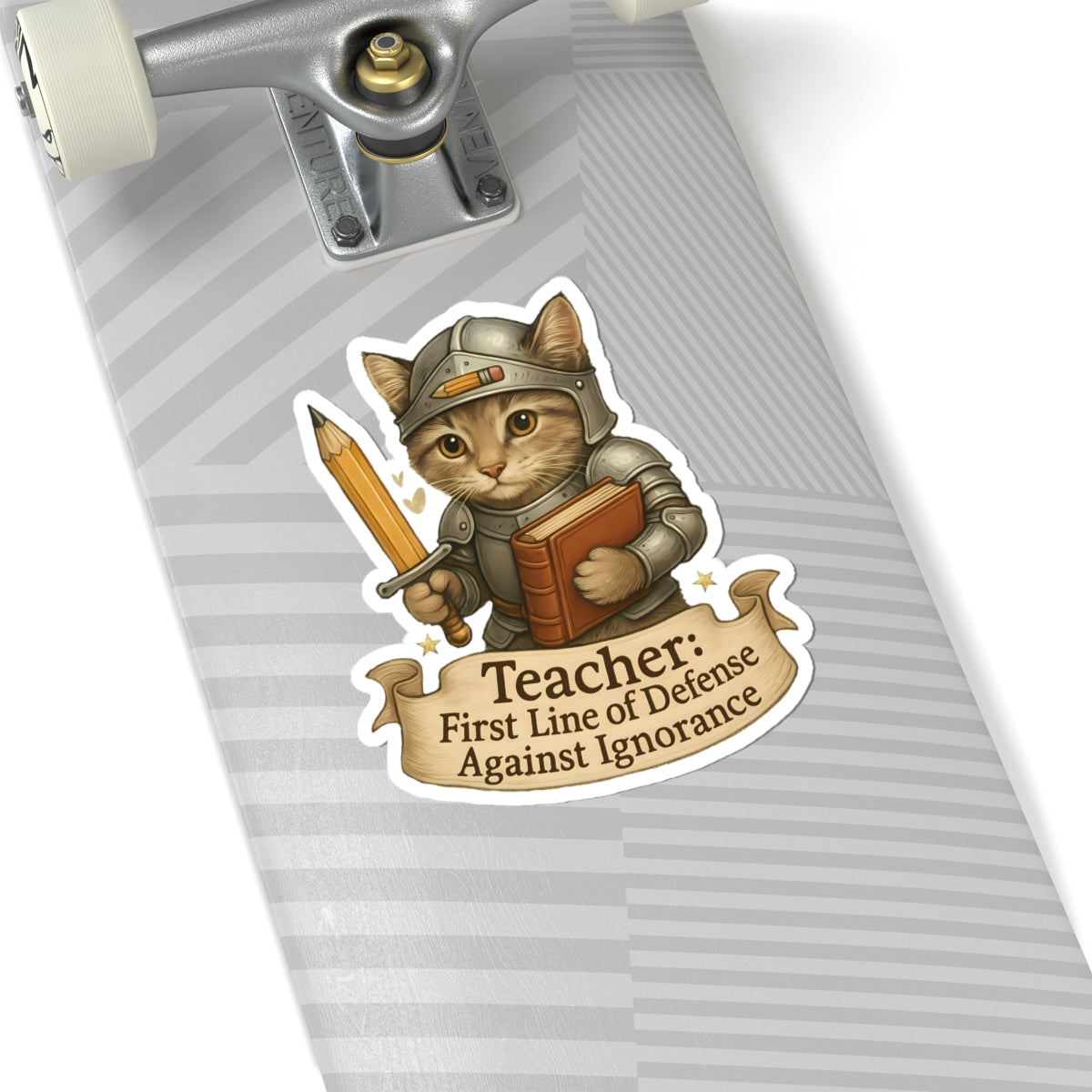 Teachers Day Sticker, Cat Teacher Decal, Cute Book Lover Vinyl Sticker, Waterproof Sticker Laptop Planner Sticker Mug Teacher Gift Idea