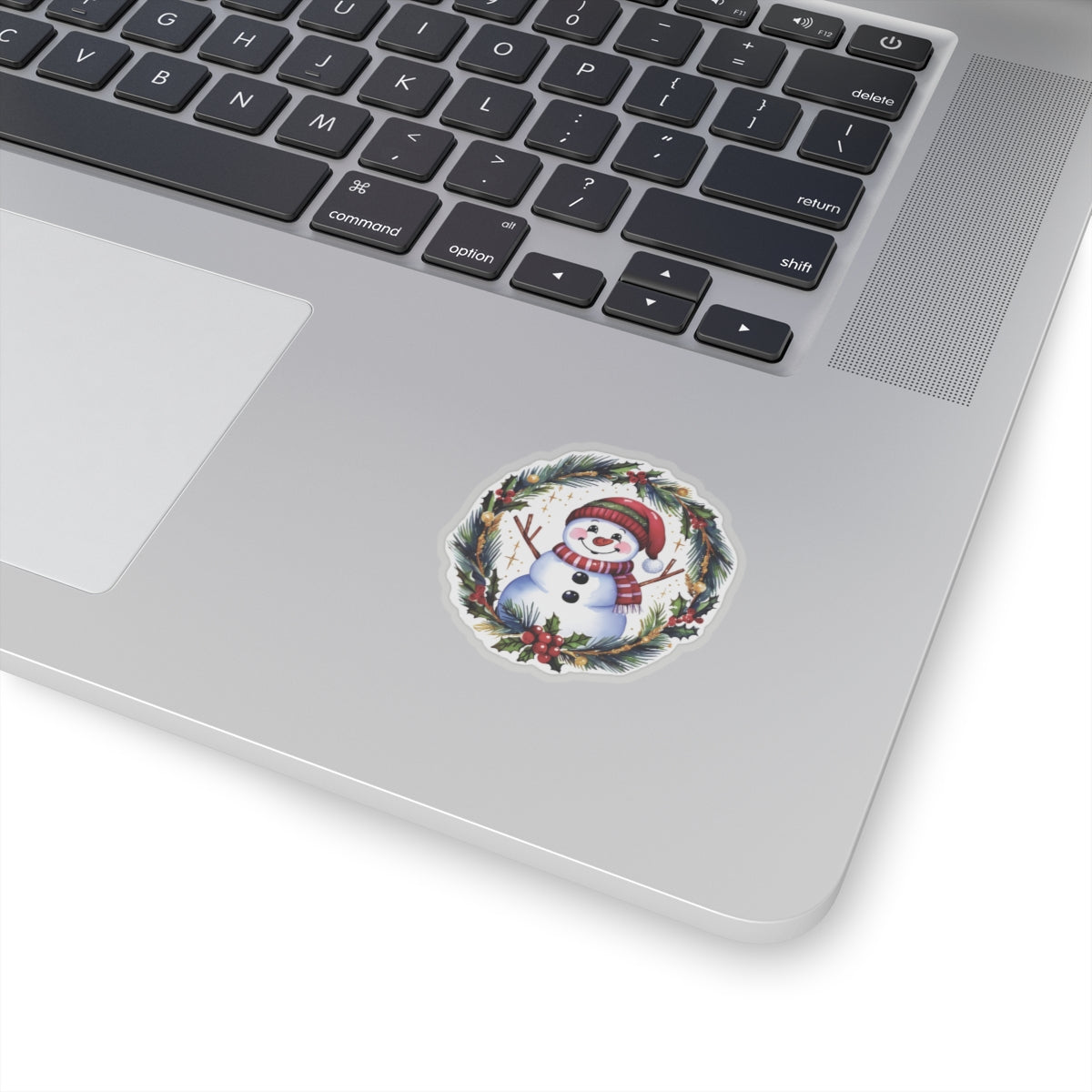 Cheerful Snowman Kiss Cut Stickers, Merry Christmas Holiday Decals, Festive Winter Sticker, Scrapbooking Laptop Journal Gift Tag Planner