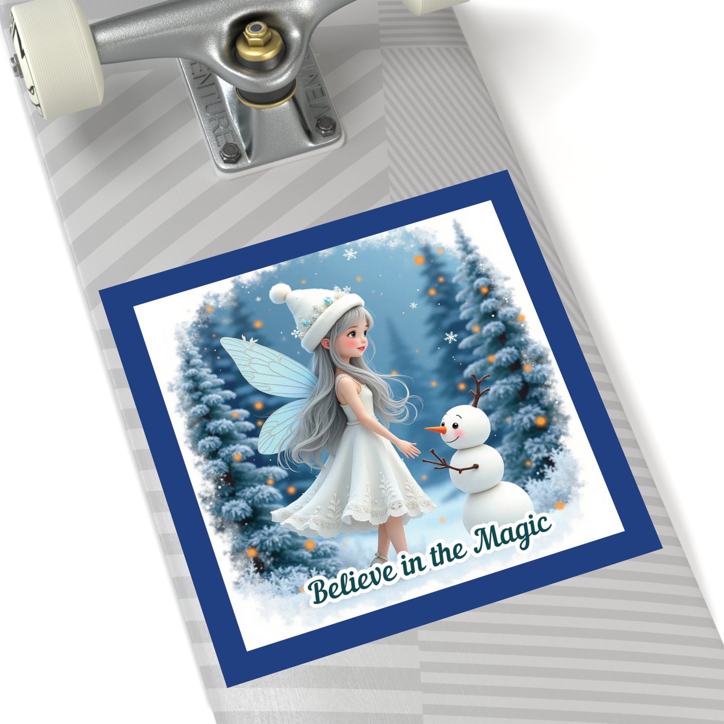 Believe In The Magic Sticker, Winter Fairy Sticker, Inspirational Christmas Sticker, Festive Vinyl Sticker, Holiday Quote Sticker, Planner Decal