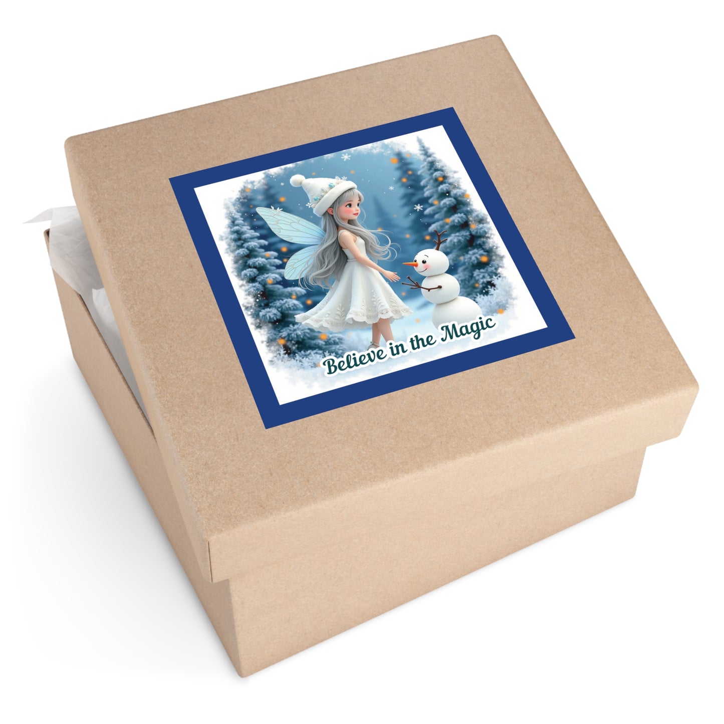 Believe In The Magic Sticker, Winter Fairy Sticker, Inspirational Christmas Sticker, Festive Vinyl Sticker, Holiday Quote Sticker, Planner Decal