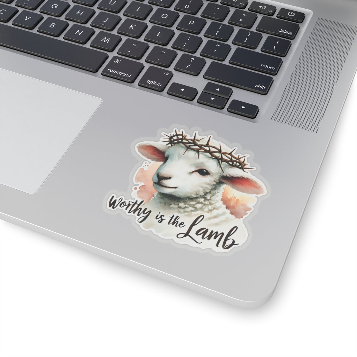 Worthy Is The Lamb Sticker, Easter Religious Decor, Christian Vinyl Decal, Cute Lamb Sticker, Bible Verse Sticker, Laptop Decor Sunday School