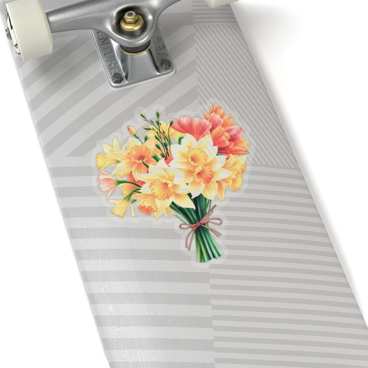 Beautiful Daffodil Bouquet Sticker, March Birth Flower Symbol Of Hope Joy Good Luck, Waterproof Vinyl Kiss Cut Floral Laptop Water Bottle Gift