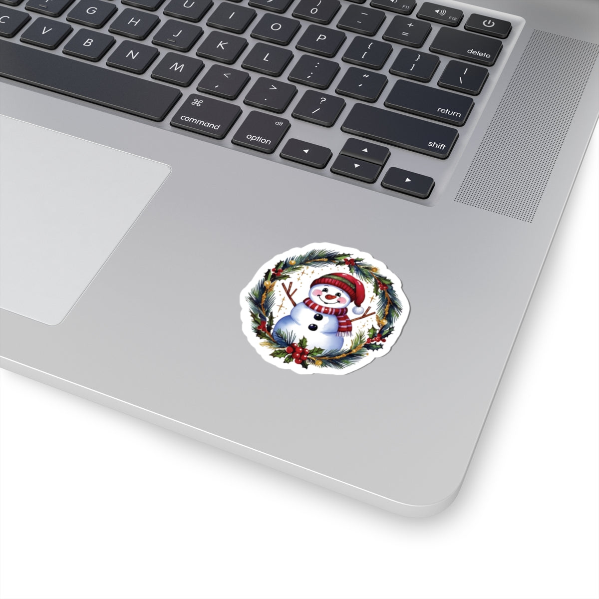 Cheerful Snowman Kiss Cut Stickers, Merry Christmas Holiday Decals, Festive Winter Sticker, Scrapbooking Laptop Journal Gift Tag Planner