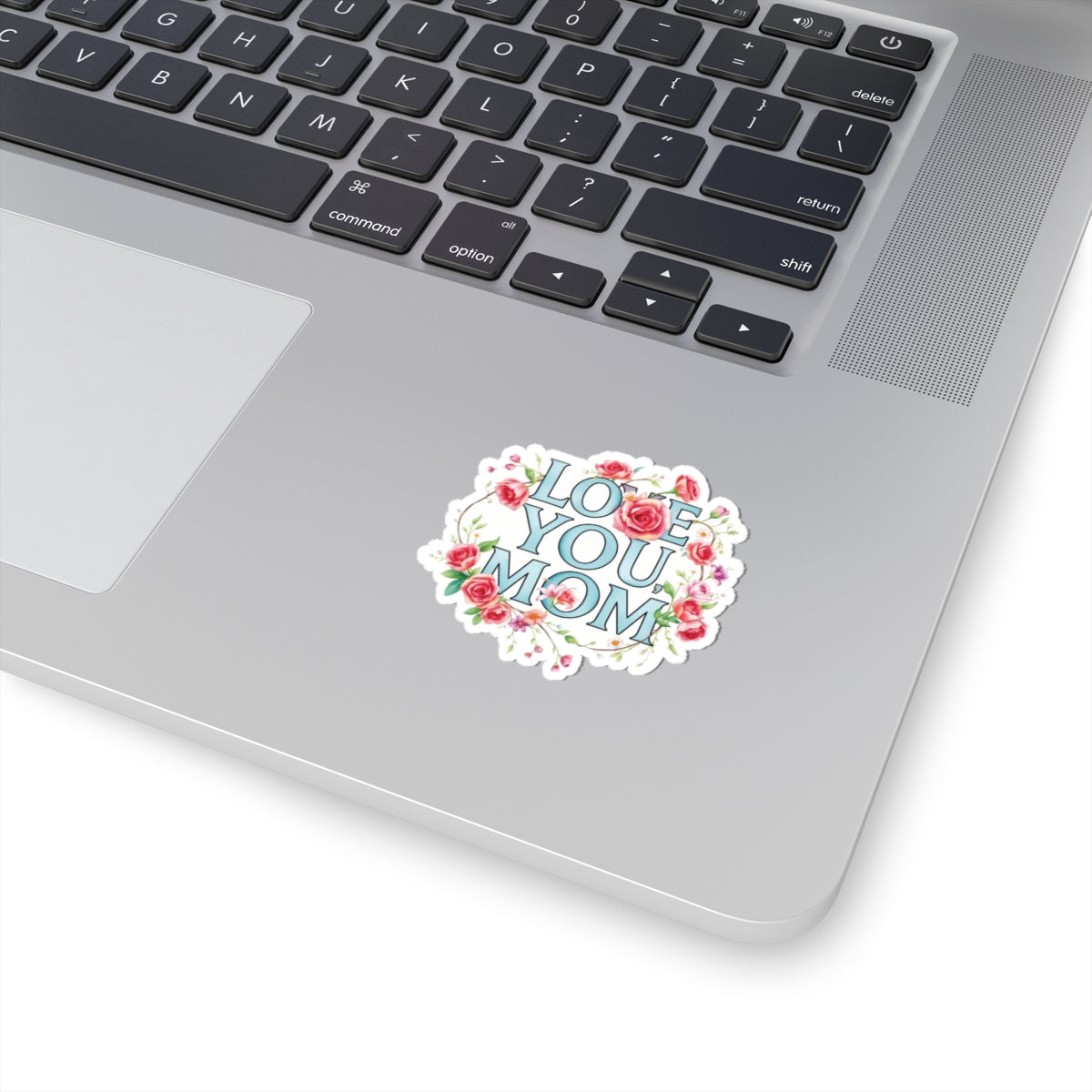 Love You Mom Kiss Cut Sticker Mother's Day Gift Mom Appreciation Vinyl Decal Laptop Decor Water Bottle Sticker Cute Thoughtful Mom Gift