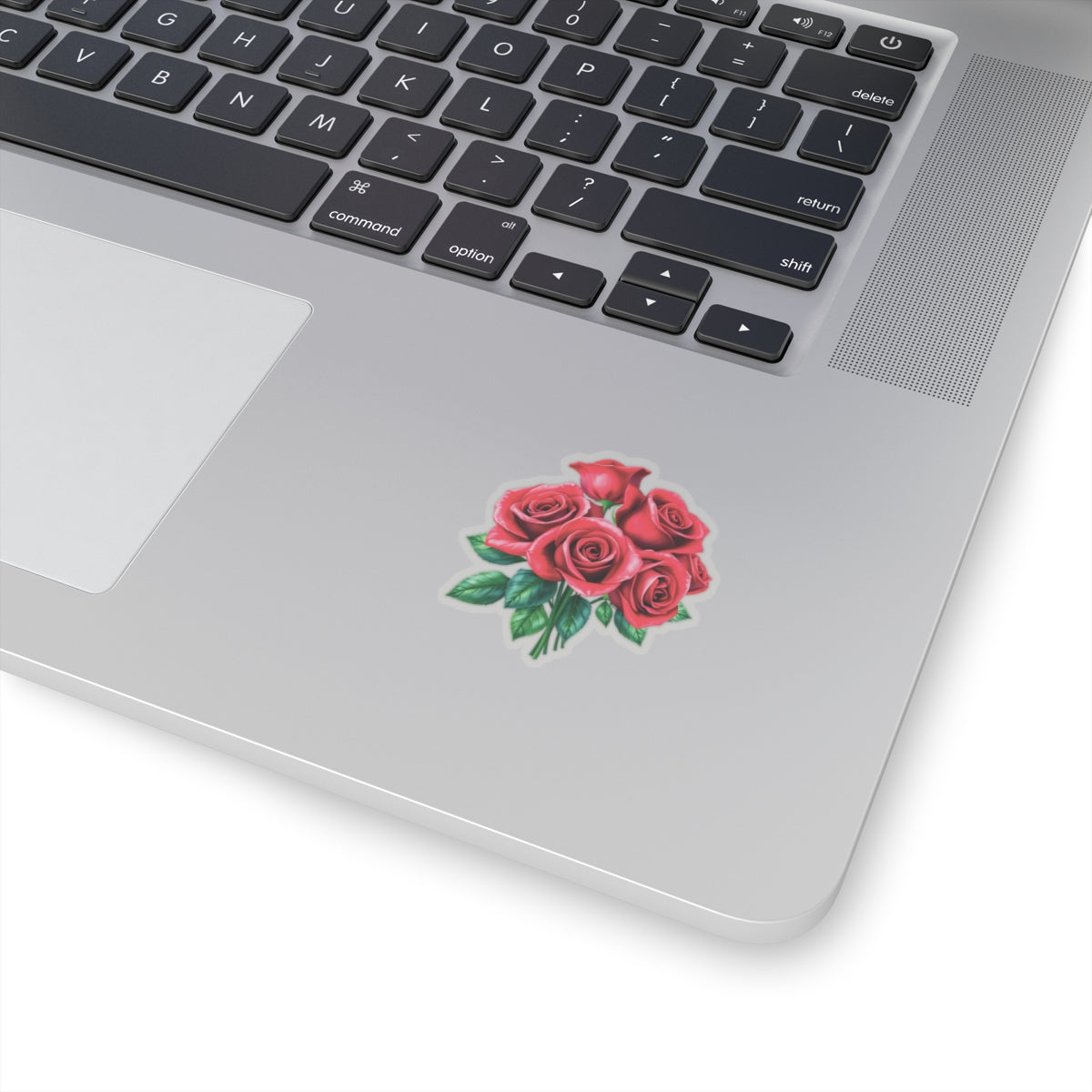 Red Rose Sticker, June Birth Flower Symbol Of Love Romance Beauty, Kiss Cut Vinyl Decal Birthday Mother's Day Gift, Botanical Art Laptop Gift