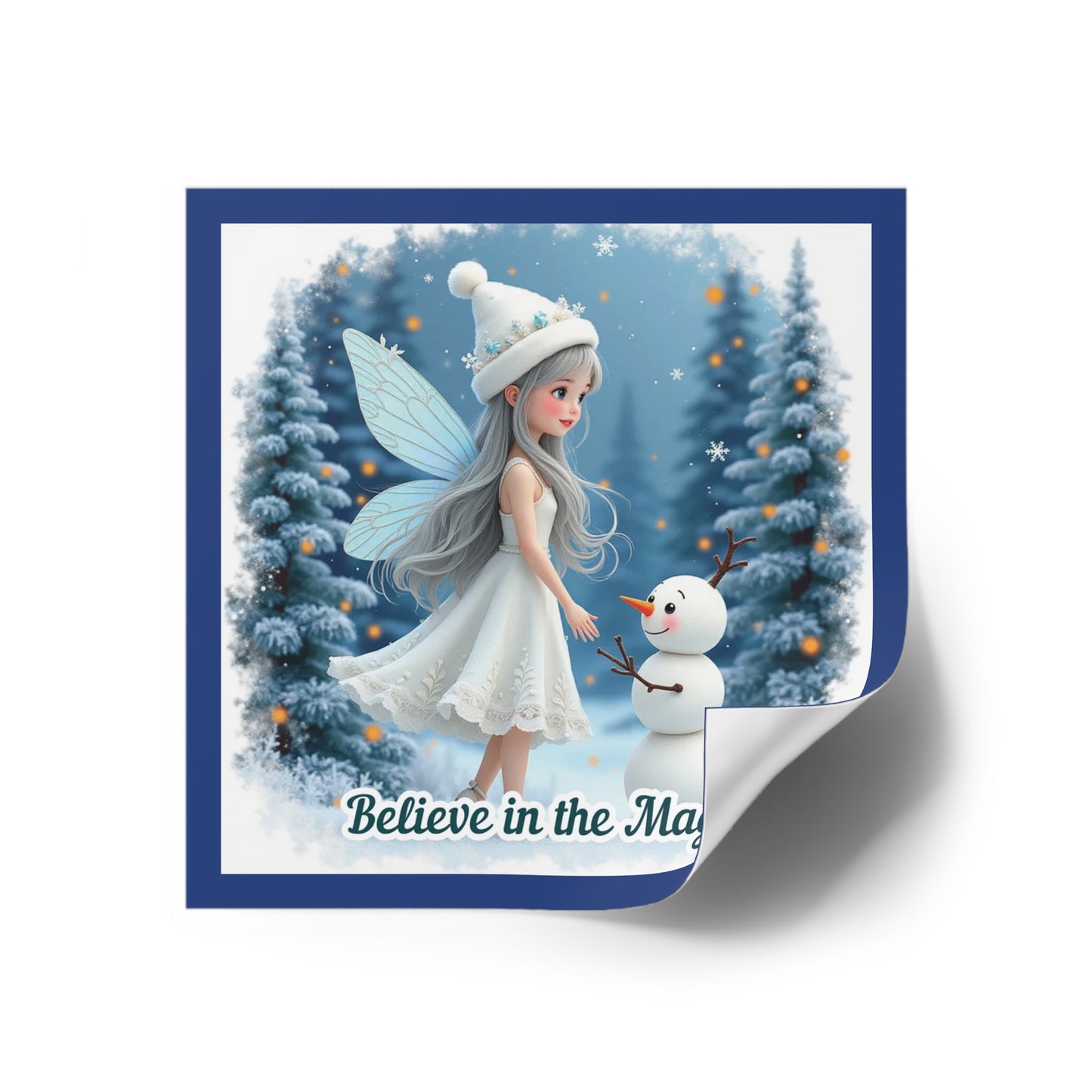 Believe In The Magic Sticker, Winter Fairy Sticker, Inspirational Christmas Sticker, Festive Vinyl Sticker, Holiday Quote Sticker, Planner Decal