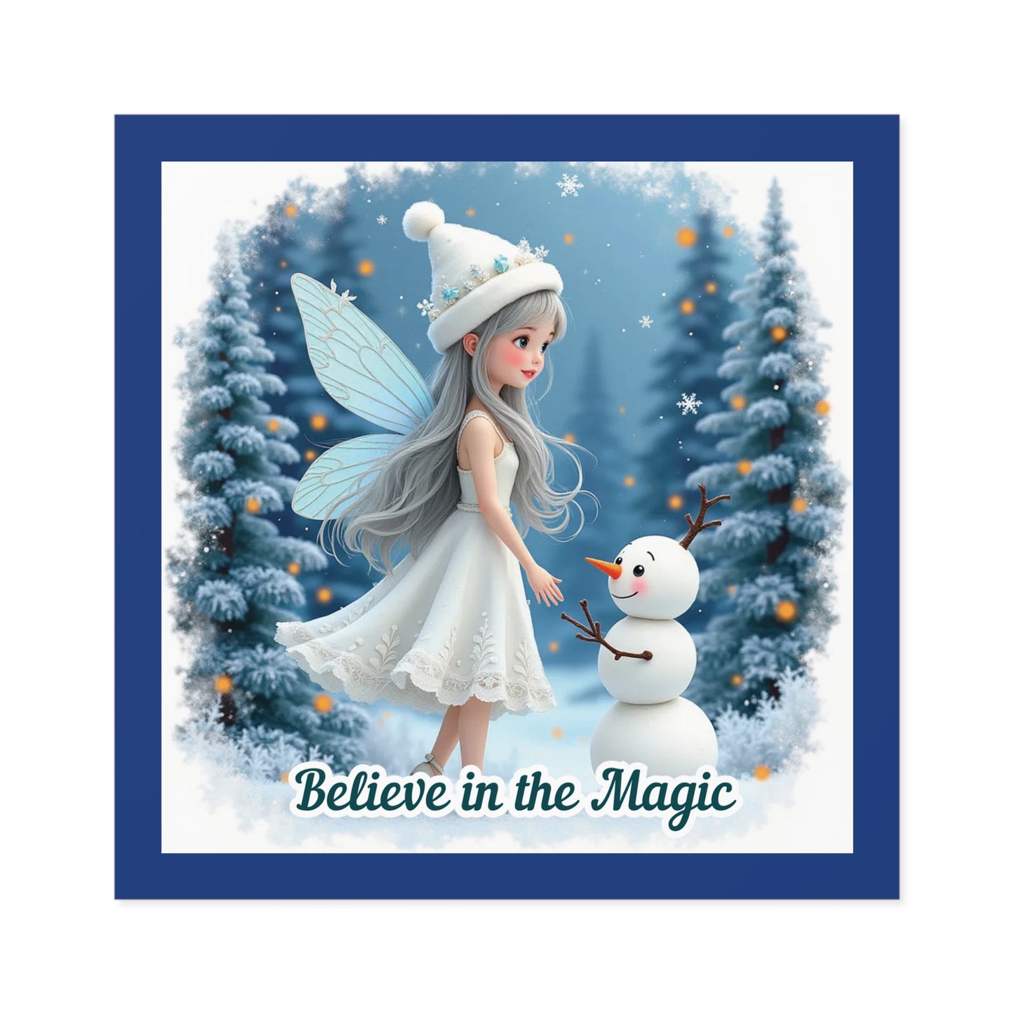 Believe In The Magic Sticker, Winter Fairy Sticker, Inspirational Christmas Sticker, Festive Vinyl Sticker, Holiday Quote Sticker, Planner Decal