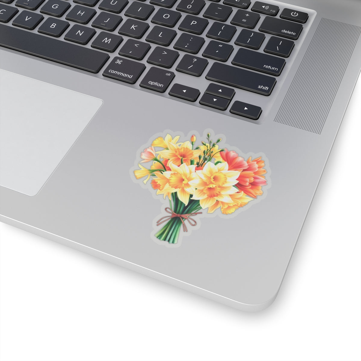 Beautiful Daffodil Bouquet Sticker, March Birth Flower Symbol Of Hope Joy Good Luck, Waterproof Vinyl Kiss Cut Floral Laptop Water Bottle Gift