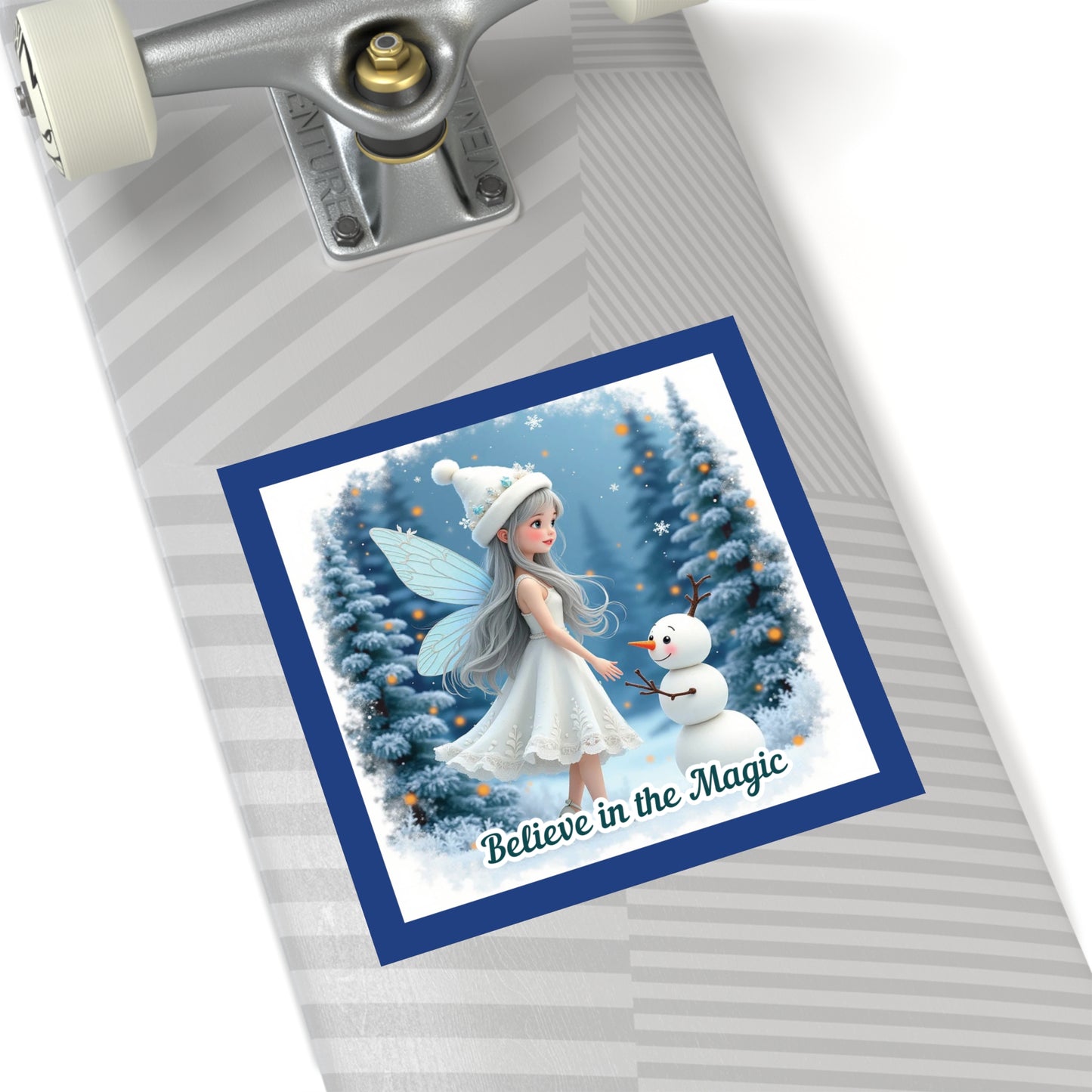 Believe In The Magic Sticker, Winter Fairy Sticker, Inspirational Christmas Sticker, Festive Vinyl Sticker, Holiday Quote Sticker, Planner Decal