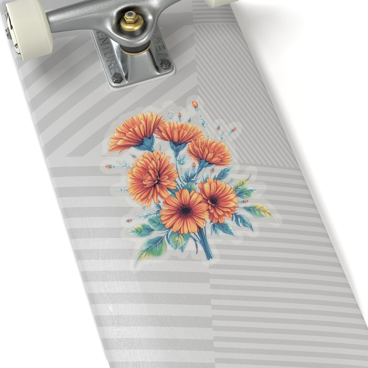 Marigold Flower Sticker, Symbol Of Strength October Birth Flower Gift, Waterproof Vinyl Decal Kiss Cut Floral Laptop Water Bottle Scrapbook