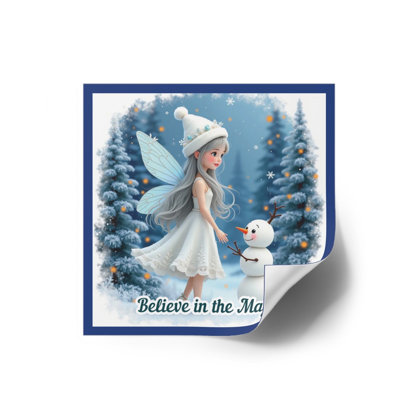 Believe In The Magic Sticker, Winter Fairy Sticker, Inspirational Christmas Sticker, Festive Vinyl Sticker, Holiday Quote Sticker, Planner Decal