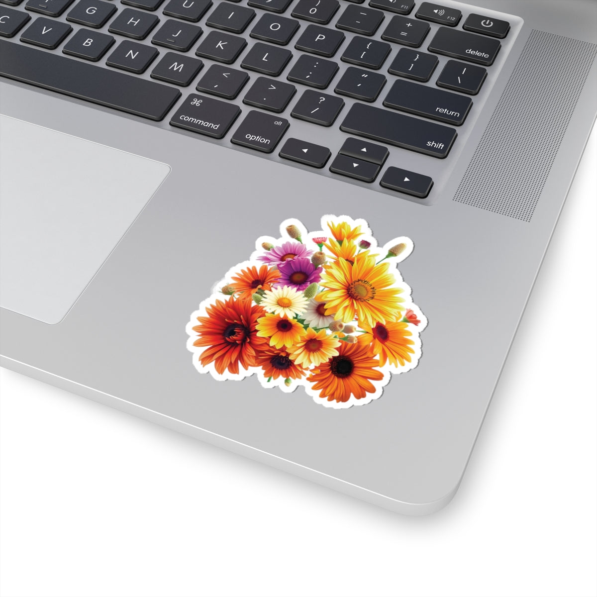 Garden Flowers Bouquet Sticker Gerbera Daisies April Birth Flower Symbol Of Joy Waterproof Vinyl Kiss Cut Laptop Water Bottle Scrapbook