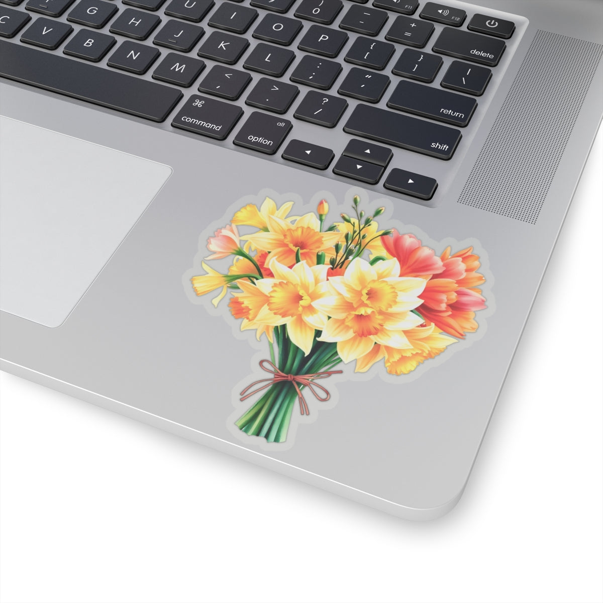 Beautiful Daffodil Bouquet Sticker, March Birth Flower Symbol Of Hope Joy Good Luck, Waterproof Vinyl Kiss Cut Floral Laptop Water Bottle Gift