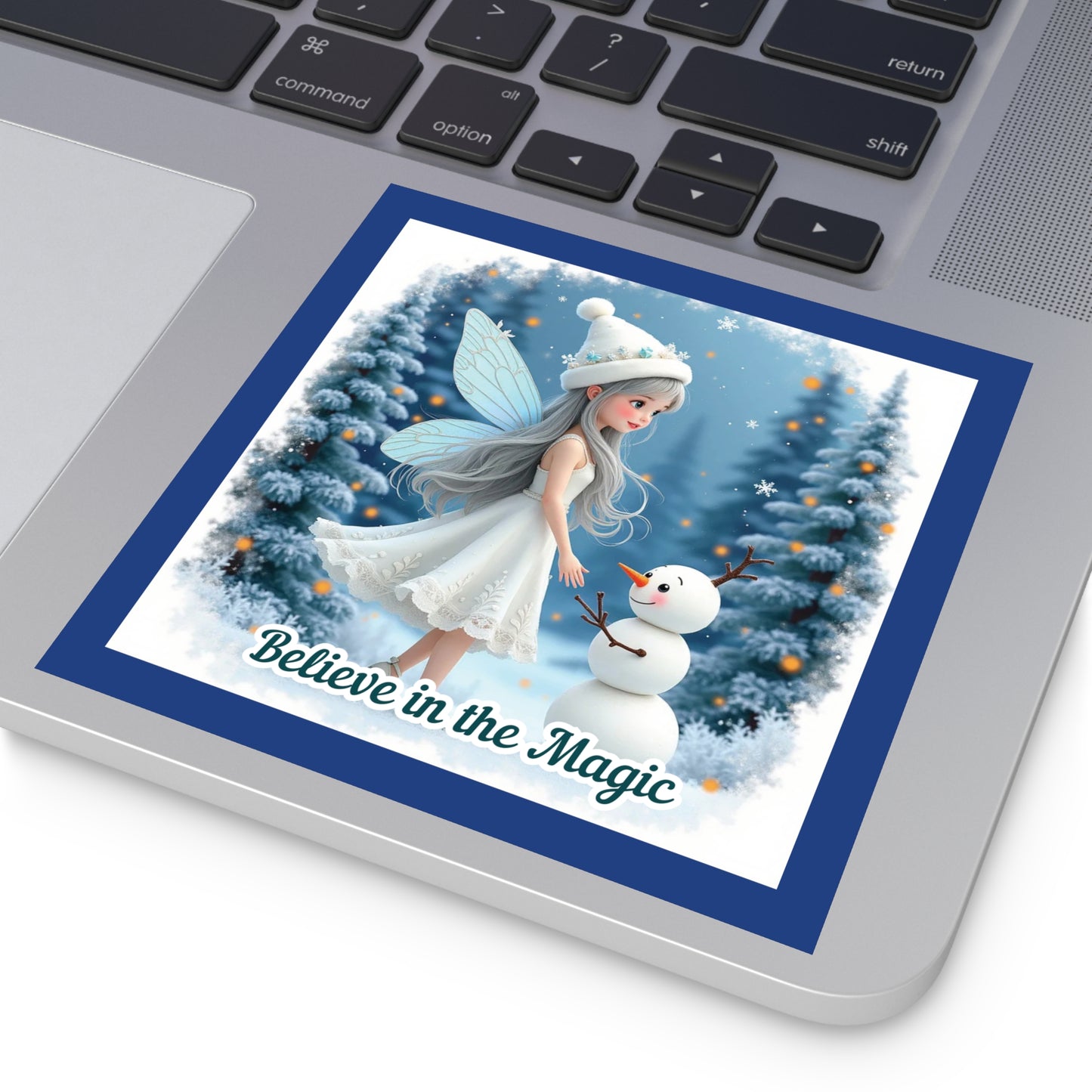 Believe In The Magic Sticker, Winter Fairy Sticker, Inspirational Christmas Sticker, Festive Vinyl Sticker, Holiday Quote Sticker, Planner Decal