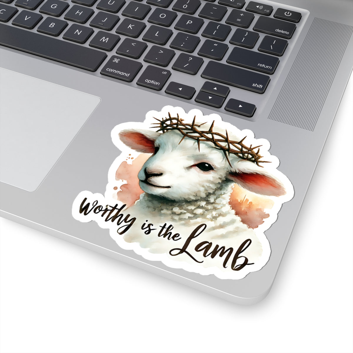 Worthy Is The Lamb Sticker, Easter Religious Decor, Christian Vinyl Decal, Cute Lamb Sticker, Bible Verse Sticker, Laptop Decor Sunday School