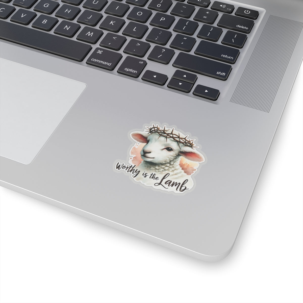 Worthy Is The Lamb Sticker, Easter Religious Decor, Christian Vinyl Decal, Cute Lamb Sticker, Bible Verse Sticker, Laptop Decor Sunday School