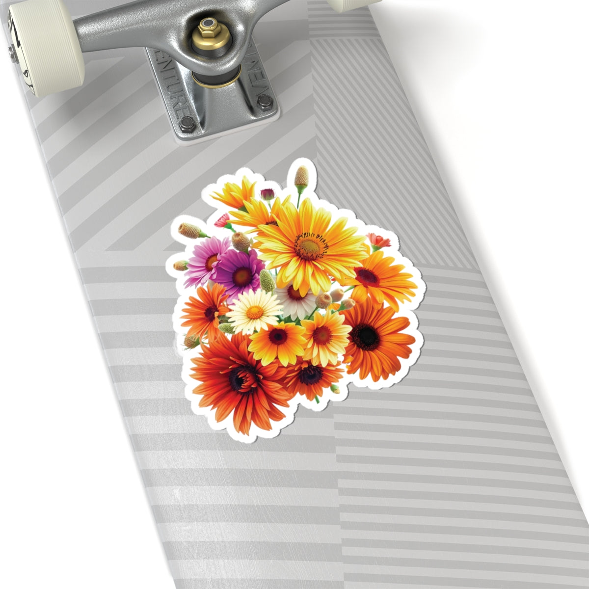 Garden Flowers Bouquet Sticker Gerbera Daisies April Birth Flower Symbol Of Joy Waterproof Vinyl Kiss Cut Laptop Water Bottle Scrapbook
