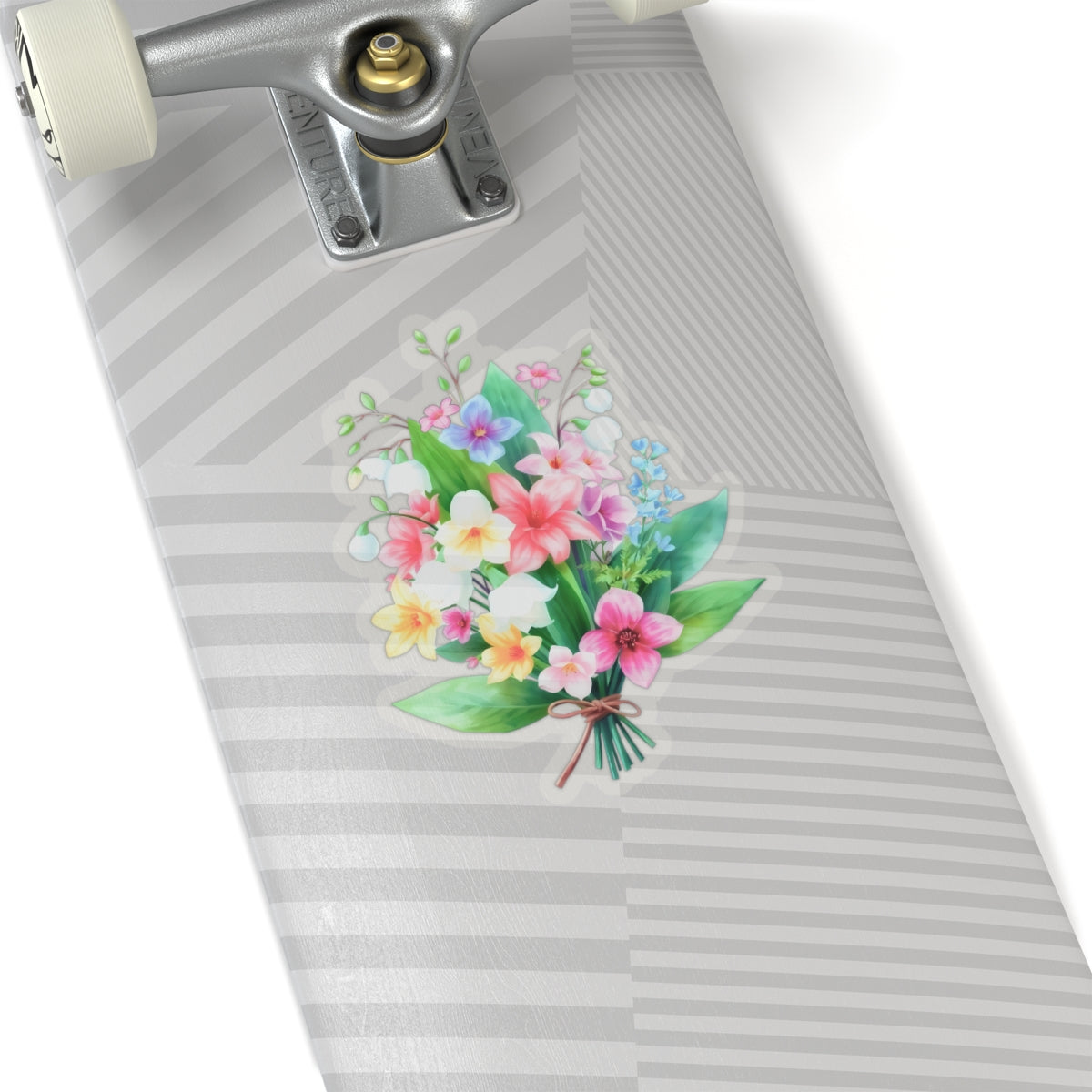 Spring Flower Bouquet Sticker, Lily Of The Valley May Birth Flower Vinyl Decal, Cute Floral Sticker Laptop Water Bottle Garden Gift