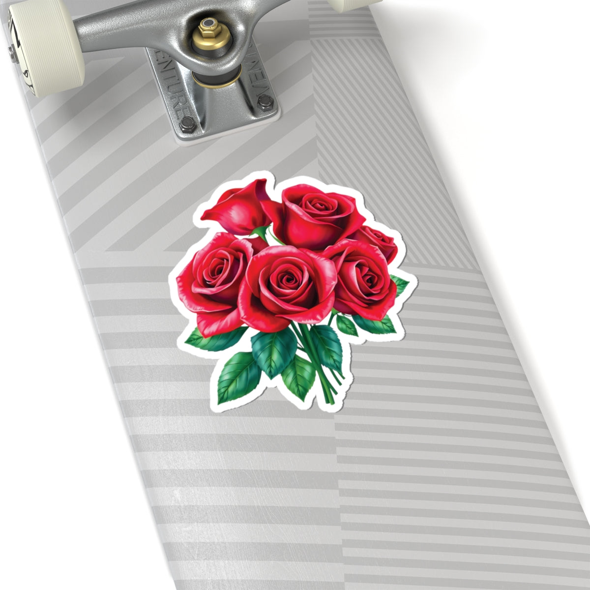 Red Rose Sticker, June Birth Flower Symbol Of Love Romance Beauty, Kiss Cut Vinyl Decal Birthday Mother's Day Gift, Botanical Art Laptop Gift
