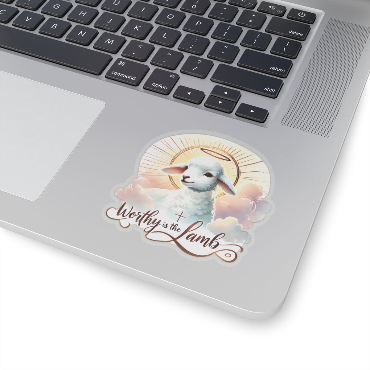 Worthy Is The Lamb Sticker, Easter Religious Decor, Christian Vinyl Decal, Cute Lamb Sticker, Bible Verse Sticker, Laptop Decor Sunday School