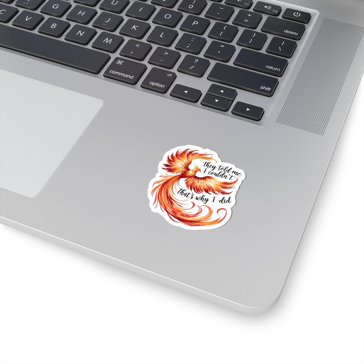 Phoenix Bird Stickers, They Told Me I Could Not, Red Inspirational Quote Sticker, Laptop Decal Waterproof Vinyl Sticker, Journal Decoration Gift