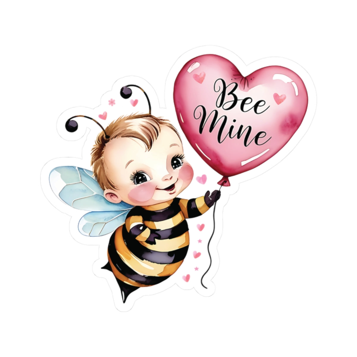 Bee Mine Sticker, Valentines Day Gift, Cute Bumble Bee Pun Vinyl Decal, Romantic Love Quote, Waterproof Kiss Cut Laptop Water Bottle Journal