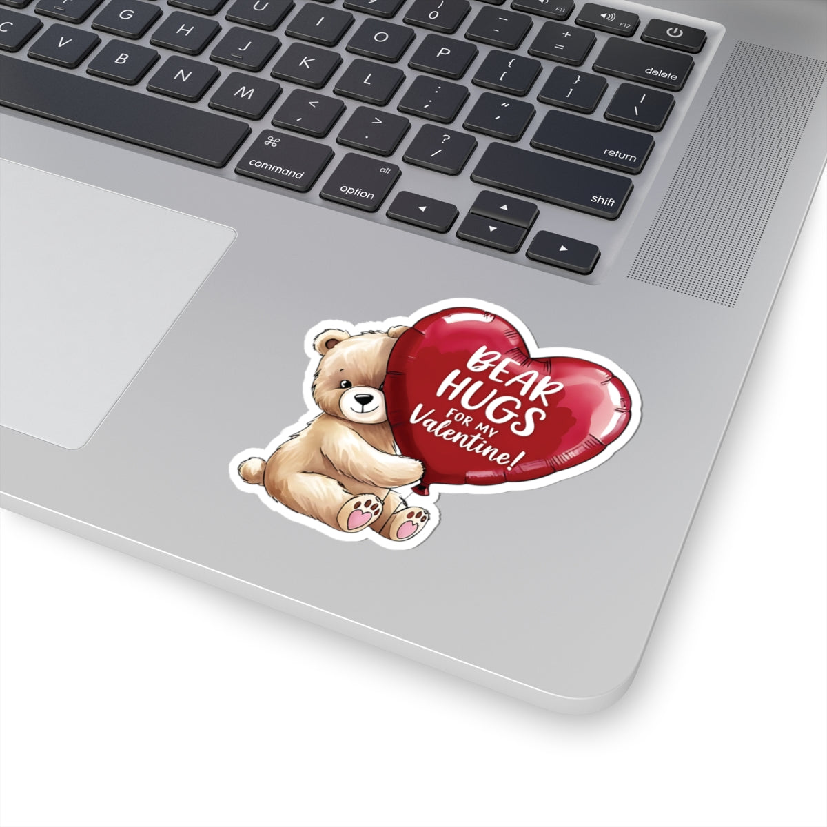 Bear Hugs Sticker, Valentines Day Cute Animal Love Decal, Gift For Her Him, Romantic Kiss Cut Sticker Laptop Journal Water Bottle Art