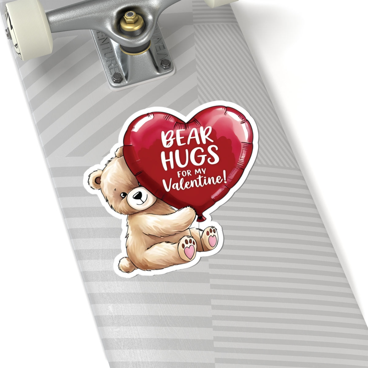 Bear Hugs Sticker, Valentines Day Cute Animal Love Decal, Gift For Her Him, Romantic Kiss Cut Sticker Laptop Journal Water Bottle Art