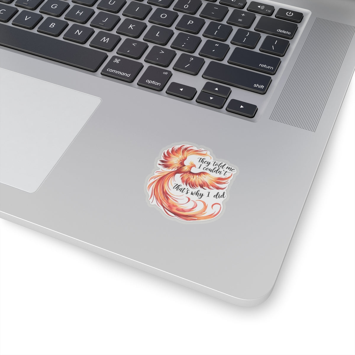 Phoenix Bird Stickers, They Told Me I Could Not, Red Inspirational Quote Sticker, Laptop Decal Waterproof Vinyl Sticker, Journal Decoration Gift
