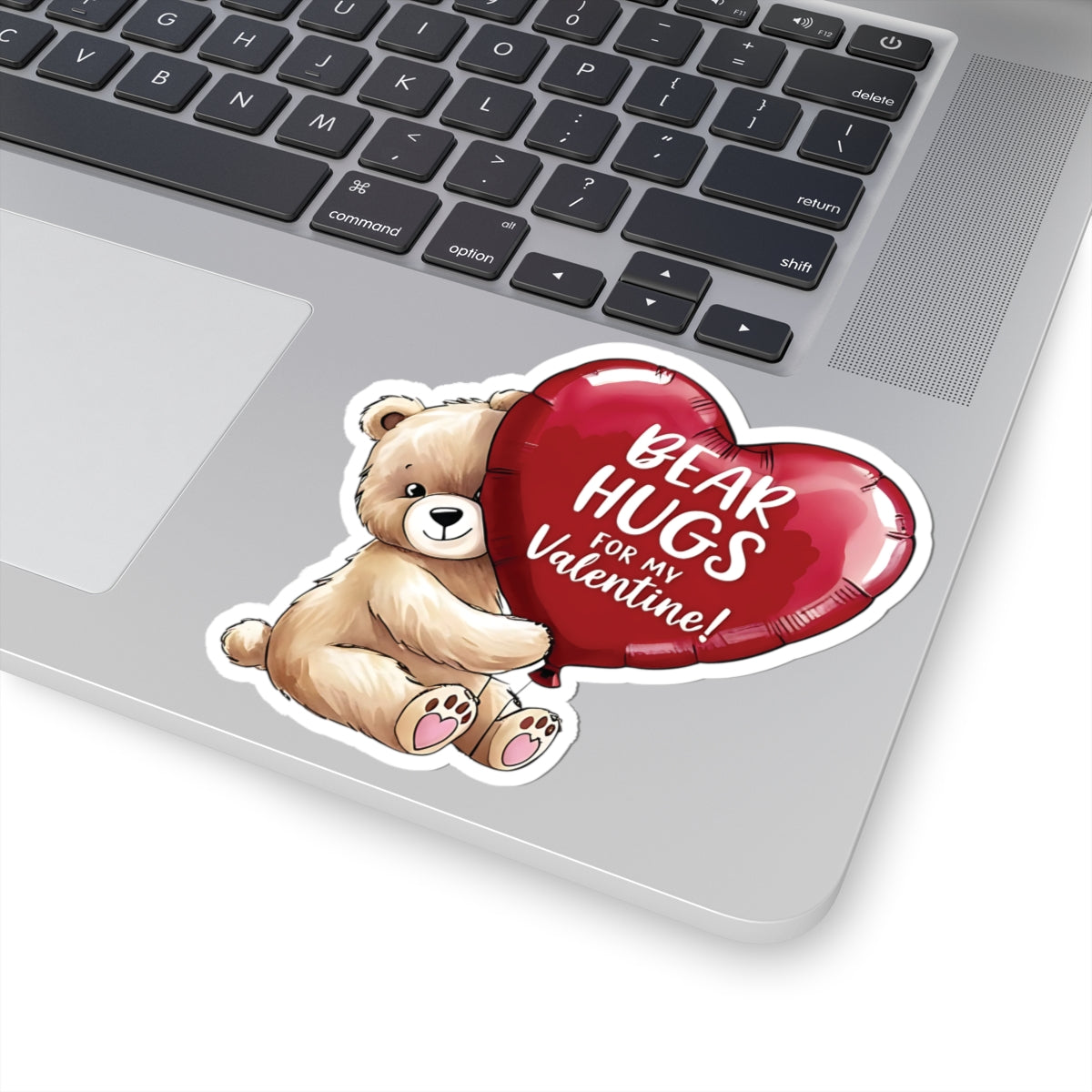 Bear Hugs Sticker, Valentines Day Cute Animal Love Decal, Gift For Her Him, Romantic Kiss Cut Sticker Laptop Journal Water Bottle Art