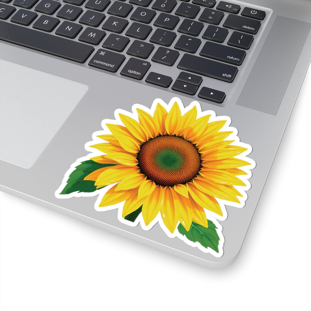 Magnificent Sunflower Kiss Cut Sticker, Floral Deca Botanical Design Laptop Decor, Water Bottle Sticker, Nature Lover Gift Mothers Day Gift