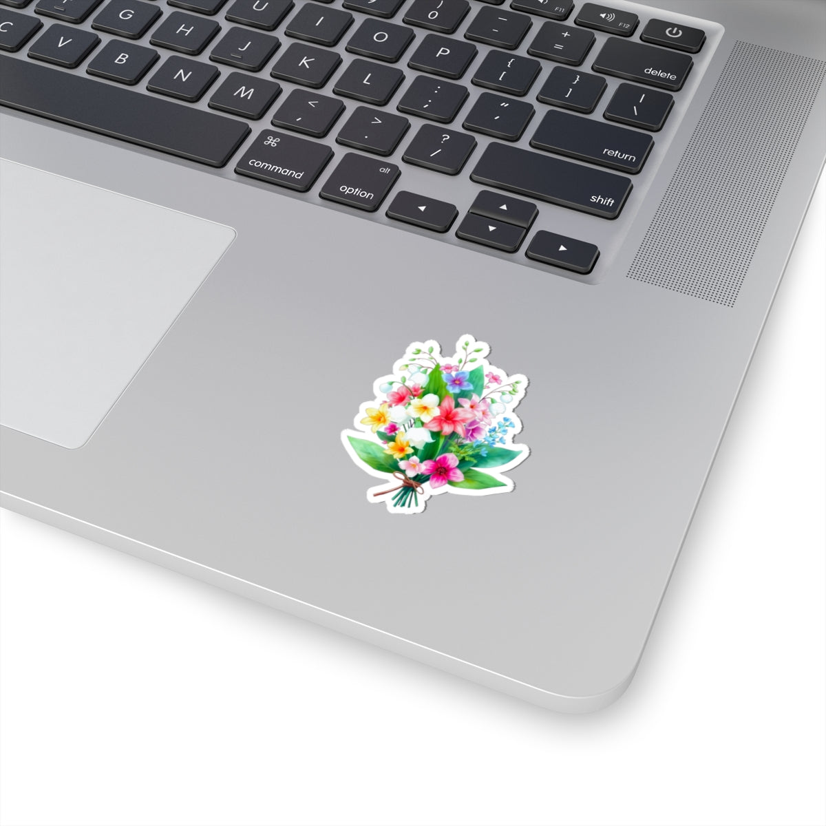 Spring Flower Bouquet Sticker, Lily Of The Valley May Birth Flower Vinyl Decal, Cute Floral Sticker Laptop Water Bottle Garden Gift