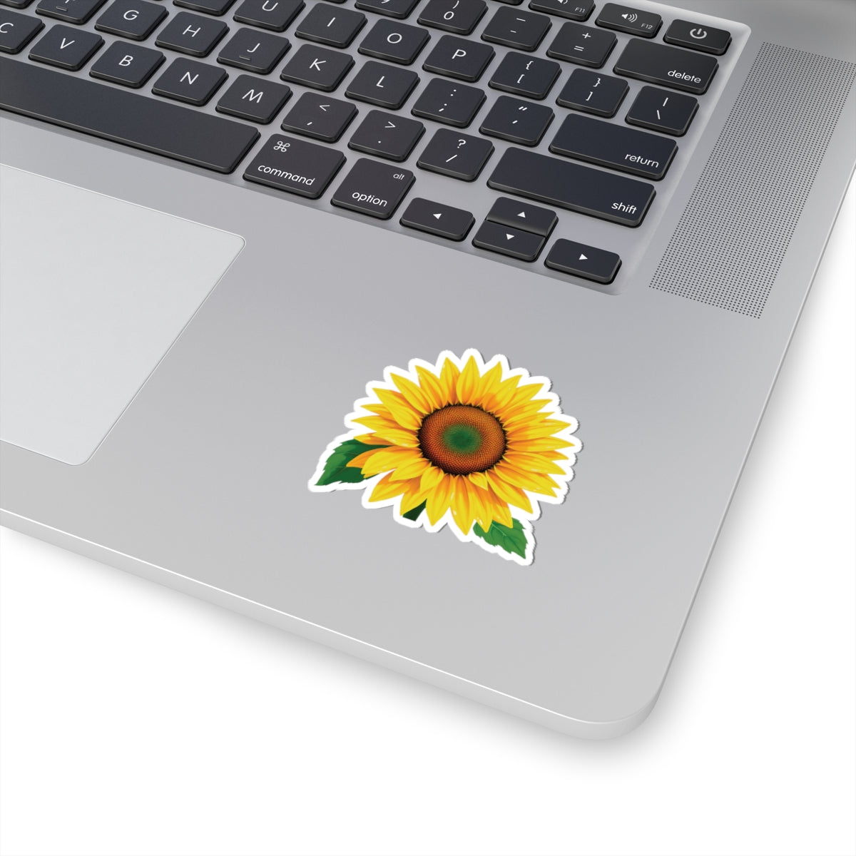 Magnificent Sunflower Kiss Cut Sticker, Floral Deca Botanical Design Laptop Decor, Water Bottle Sticker, Nature Lover Gift Mothers Day Gift