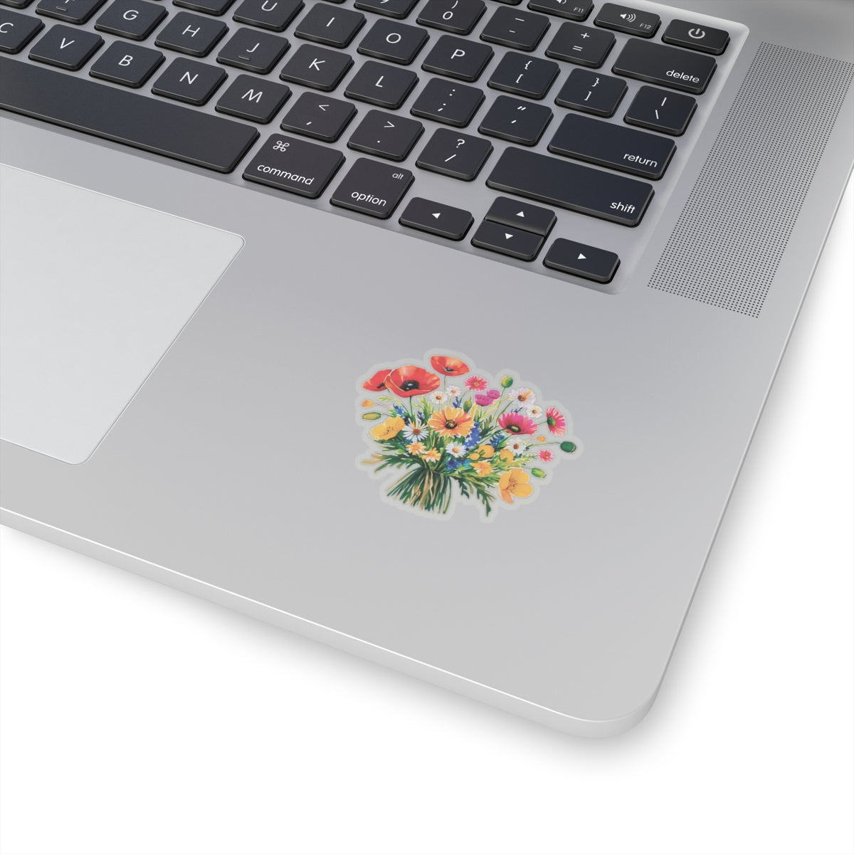 Field Flowers Bouquet Sticker, Wildflower Vinyl Decal, Waterproof Kiss Cut Floral Art, Laptop Water Bottle Planner Scrapbook Gift For Her