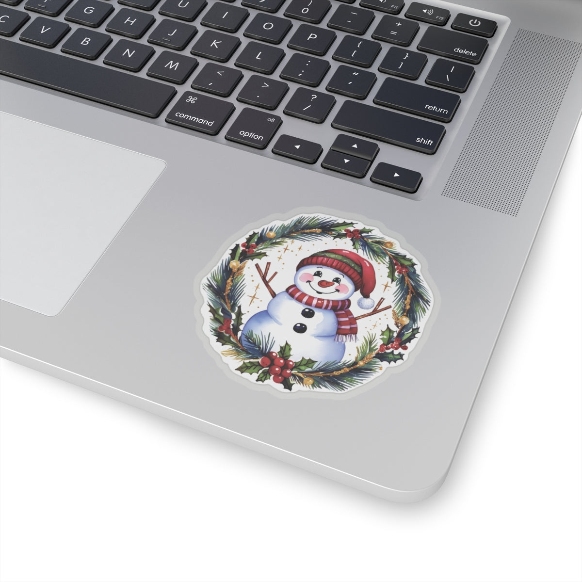 Cheerful Snowman Kiss Cut Stickers, Merry Christmas Holiday Decals, Festive Winter Sticker, Scrapbooking Laptop Journal Gift Tag Planner