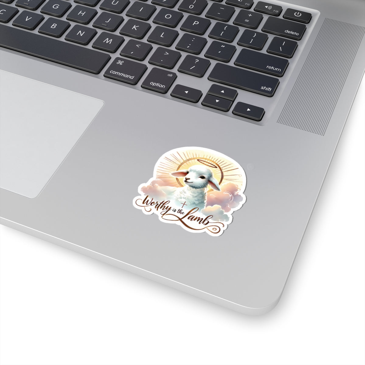 Worthy Is The Lamb Sticker, Easter Religious Decor, Christian Vinyl Decal, Cute Lamb Sticker, Bible Verse Sticker, Laptop Decor Sunday School