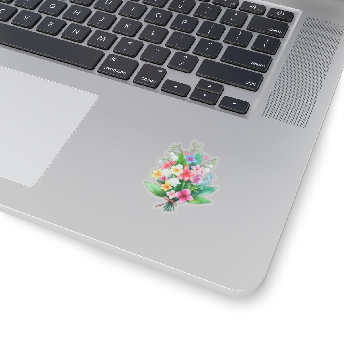 Spring Flower Bouquet Sticker, Lily Of The Valley May Birth Flower Vinyl Decal, Cute Floral Sticker Laptop Water Bottle Garden Gift