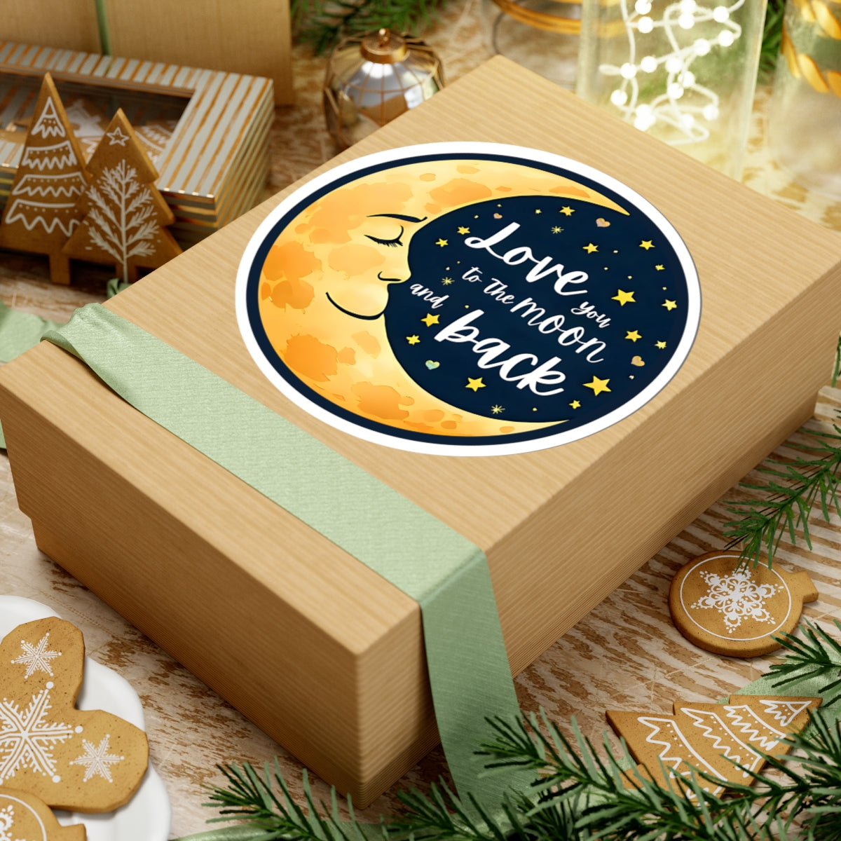 Love You To The Moon And Back Sticker, Romantic Gift For Him Or Her, Galaxy Theme Cute Couple Sticker, Space Love Vinyl Decal Celestial Art