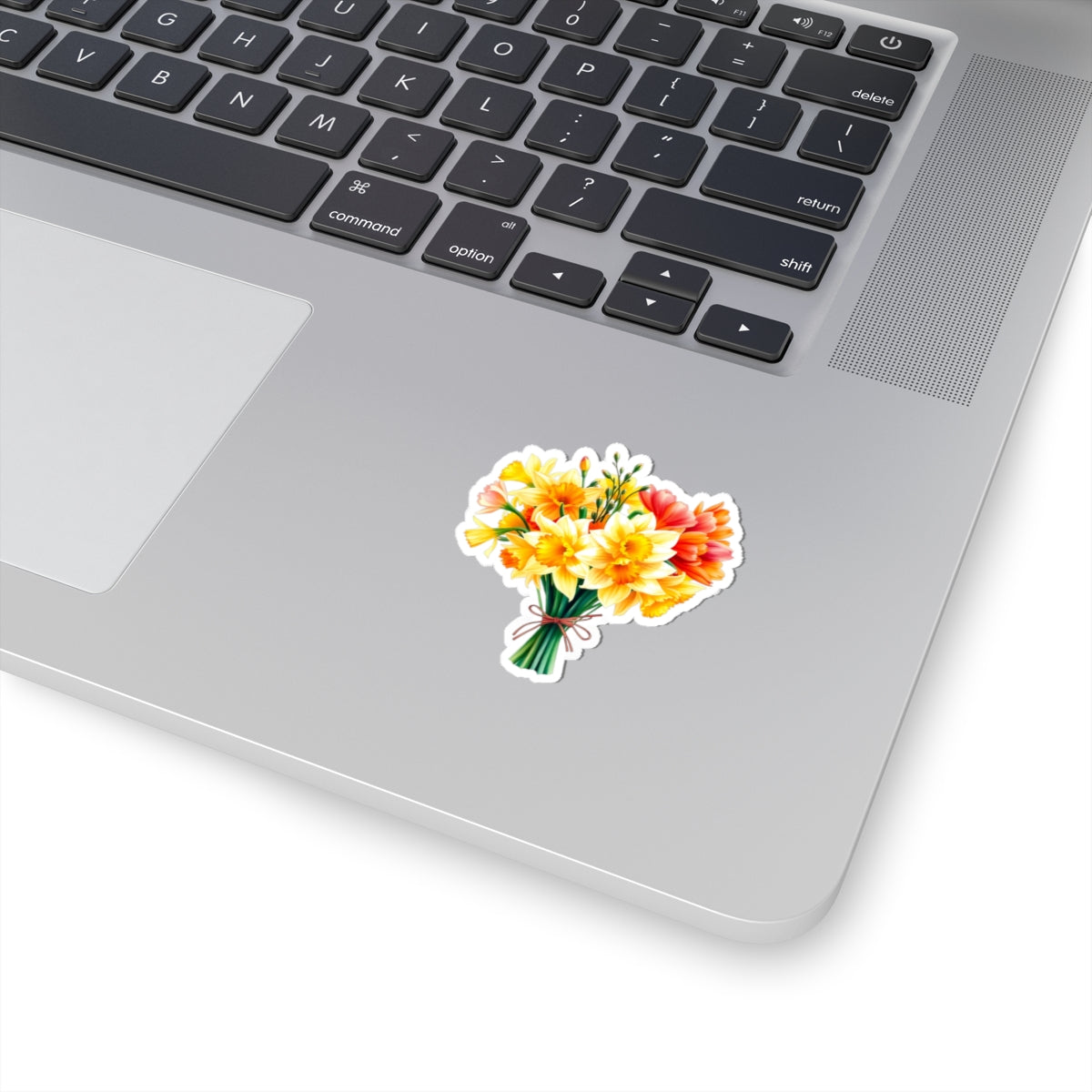 Beautiful Daffodil Bouquet Sticker, March Birth Flower Symbol Of Hope Joy Good Luck, Waterproof Vinyl Kiss Cut Floral Laptop Water Bottle Gift