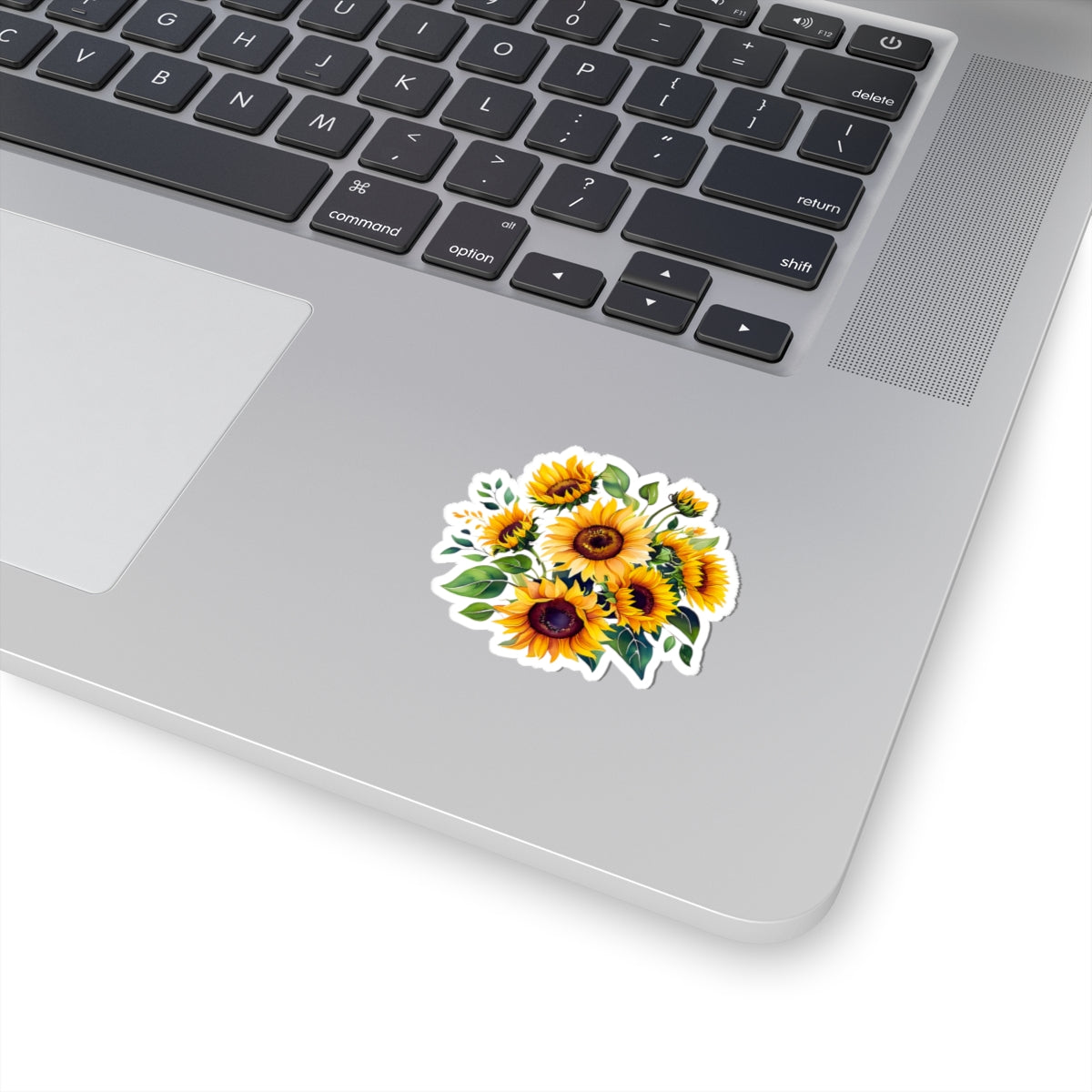 Beautiful Sunflower Bouquet Kiss-Cut Sticker, Floral Vinyl Decal, Laptop Water Bottle Sticker, Sunshine Decor Happy Vibes Positive Affirmation
