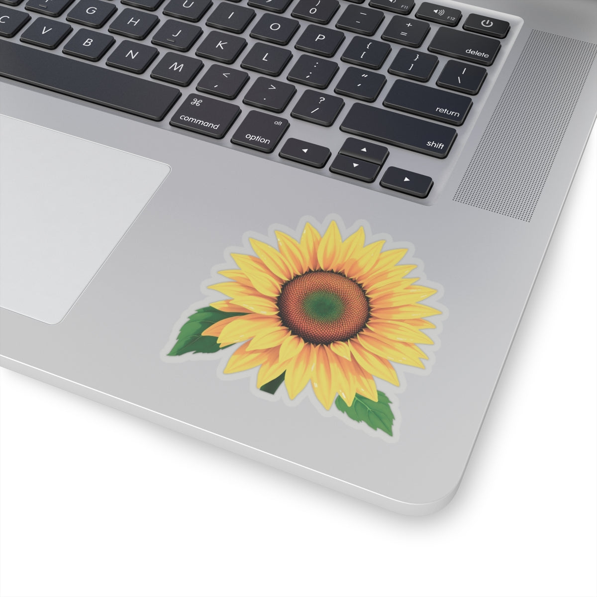 Magnificent Sunflower Kiss Cut Sticker, Floral Deca Botanical Design Laptop Decor, Water Bottle Sticker, Nature Lover Gift Mothers Day Gift