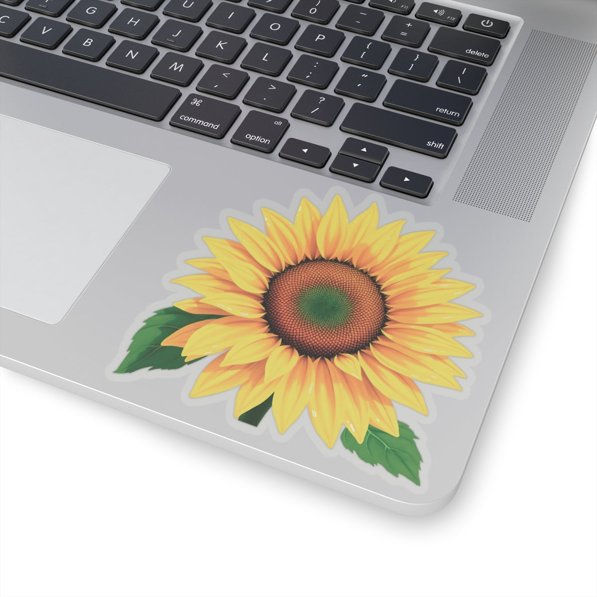 Magnificent Sunflower Kiss Cut Sticker, Floral Deca Botanical Design Laptop Decor, Water Bottle Sticker, Nature Lover Gift Mothers Day Gift