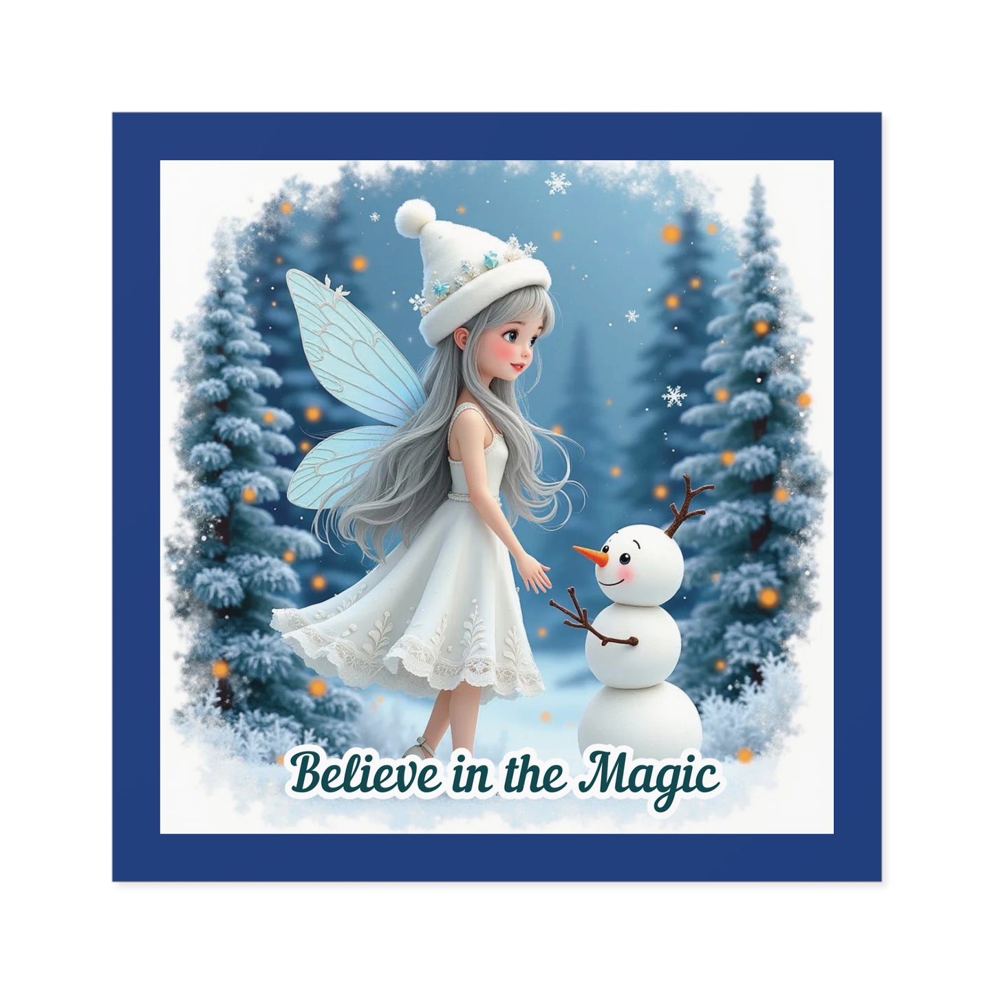 Believe In The Magic Sticker, Winter Fairy Sticker, Inspirational Christmas Sticker, Festive Vinyl Sticker, Holiday Quote Sticker, Planner Decal