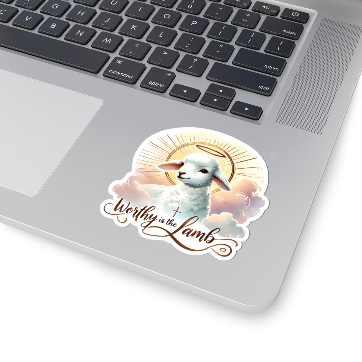 Worthy Is The Lamb Sticker, Easter Religious Decor, Christian Vinyl Decal, Cute Lamb Sticker, Bible Verse Sticker, Laptop Decor Sunday School
