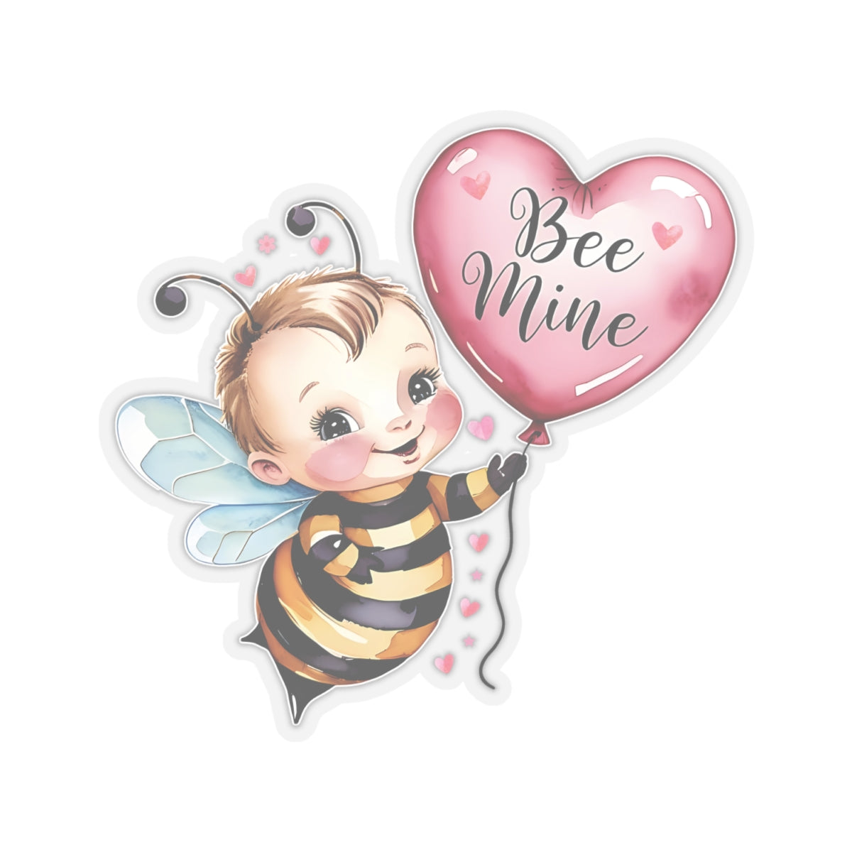 Bee Mine Sticker, Valentines Day Gift, Cute Bumble Bee Pun Vinyl Decal, Romantic Love Quote, Waterproof Kiss Cut Laptop Water Bottle Journal