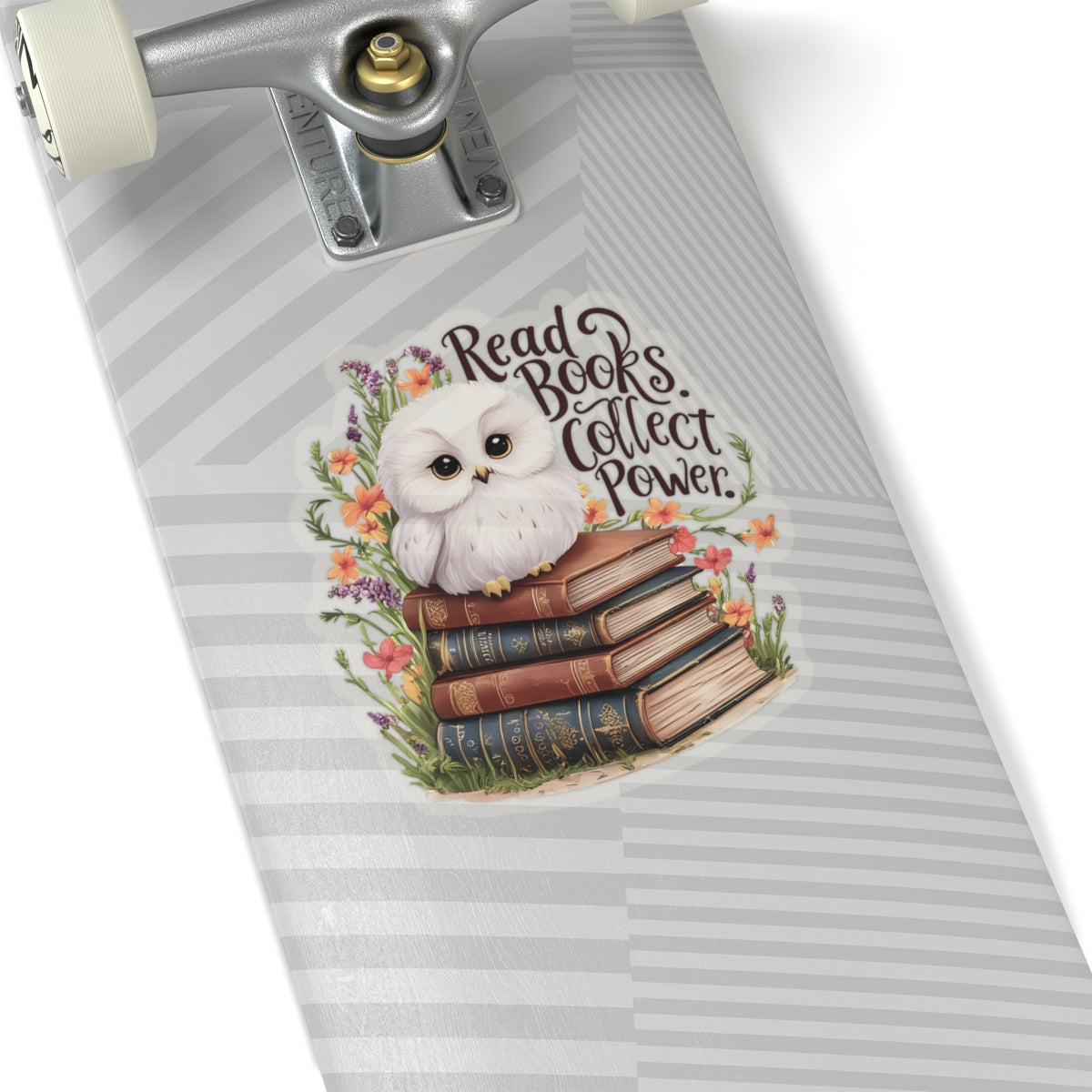 Read Books Collect Power Owl Sticker, Book Lover Gift, Cute Reading Owl, Bookworm Teacher's Day Sticker, School Sticker Student Bookish Gift