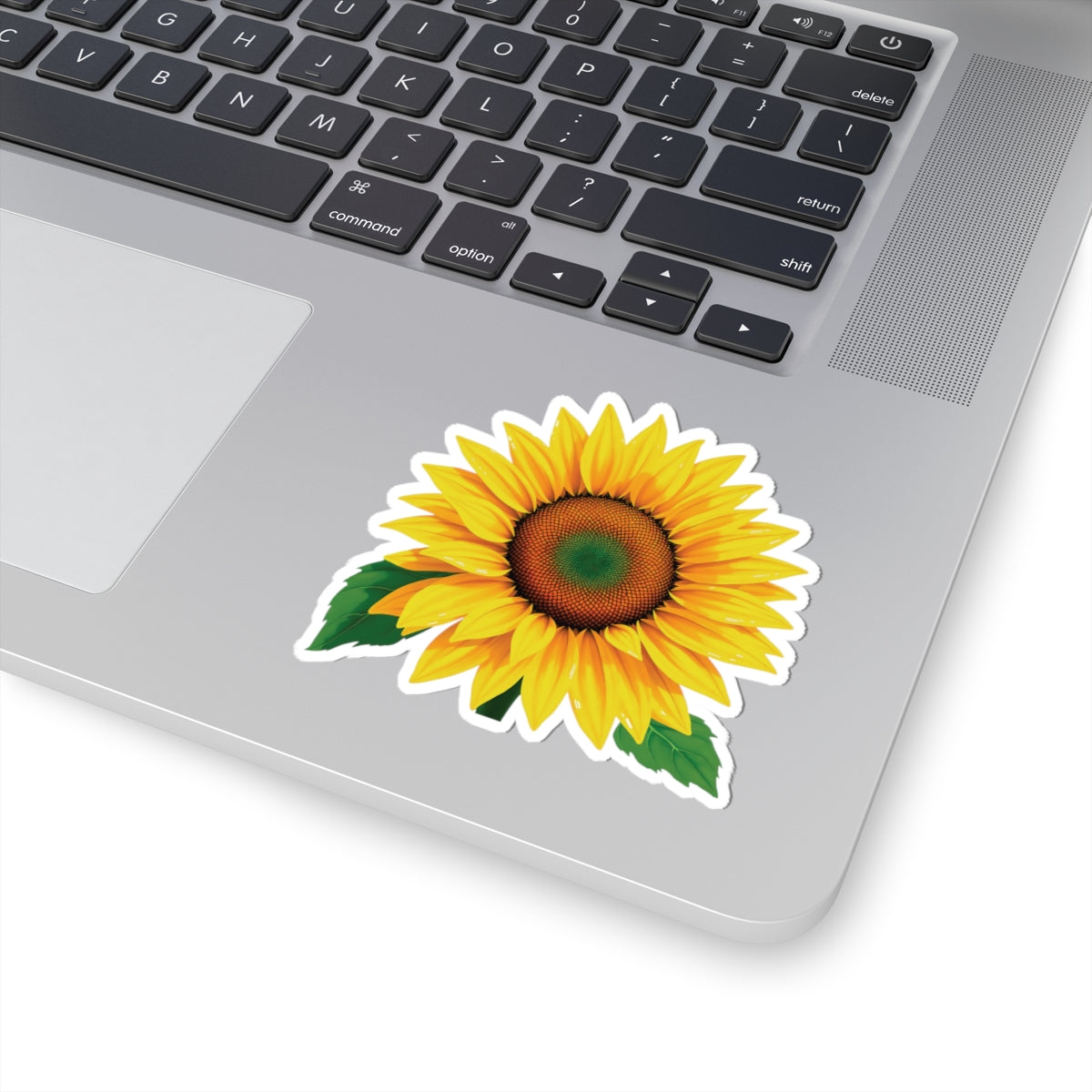 Magnificent Sunflower Kiss Cut Sticker, Floral Deca Botanical Design Laptop Decor, Water Bottle Sticker, Nature Lover Gift Mothers Day Gift